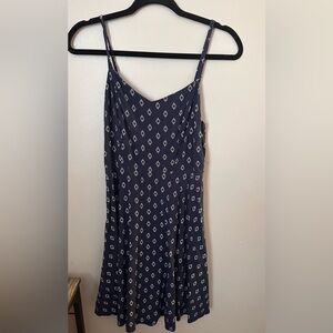 Old Navy Navy Blue Patterned Dress